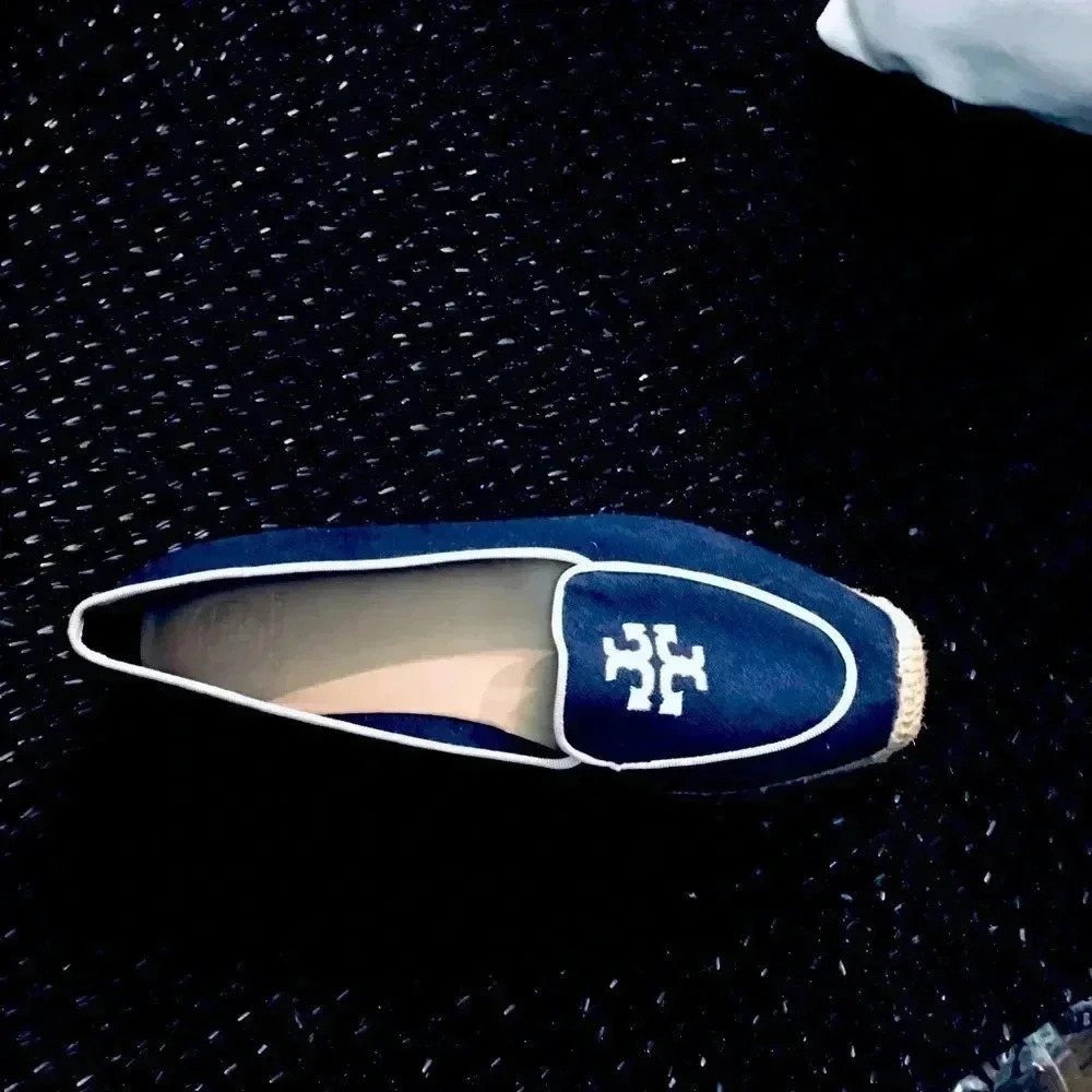 Tory Burch blues espadrilles, size 8, worn a few times.